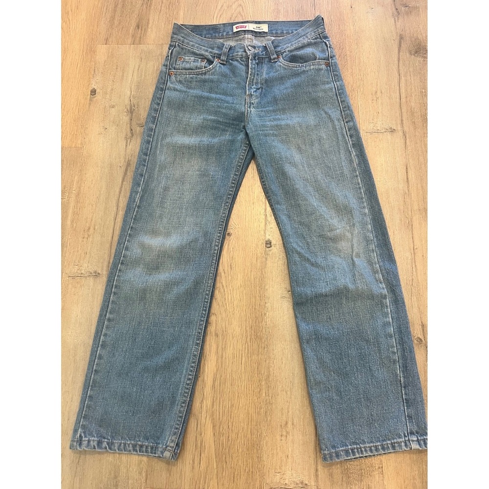 Levis 550 Relaxed Fit Jeans Kids Size 12 Reg Medium Wash Blue Denim 26x26